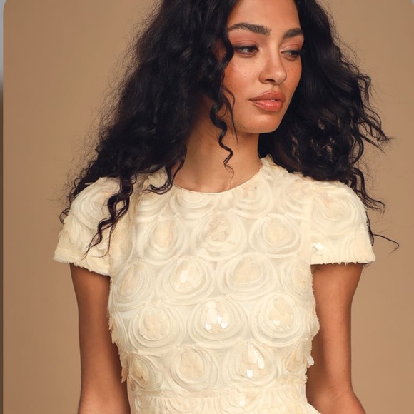 Worth The Wait Sequin Ruffled Mini Dress - Picture 2 of 7